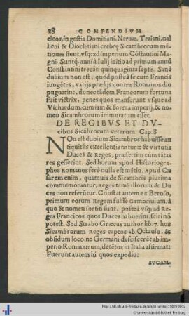 De Regibus et Ducibus Sicambrorum veterum Cap. VIII