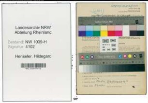 Entnazifizierung Hildegard Henseler , geb. 08.02.1912 (Beikoechin)