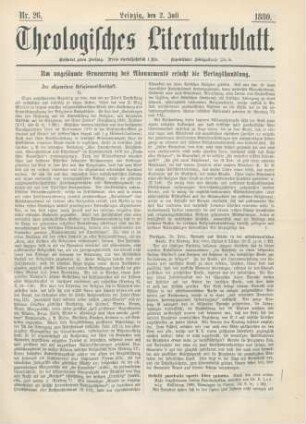 202 [Rezension] Baethgen, Friedrich, Anmuth und Würde in der alttestamentlichen Poesie