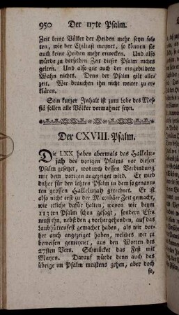 Der CXVIII. Psalm.