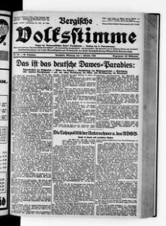 Bergische Volksstimme. 1917-1932