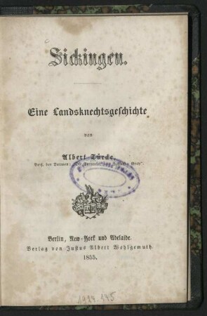 Sickingen : eine Landsknechtsgeschichte