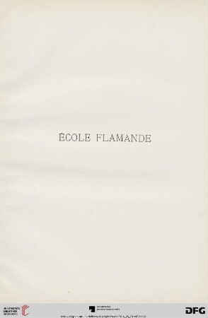 Ècole Flamande (Nr. 547-592)