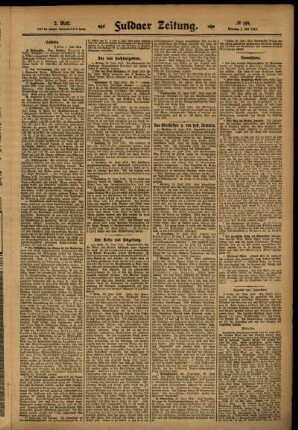 Zweite Ausgabe vom Dienstag, den 01. Juli 1913.