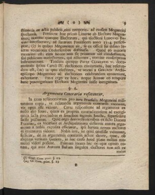 §. 6. Argumenta Contraria refutantur.