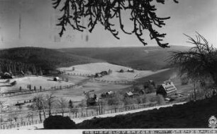 Altenberg-Rehefeld-Zaunhaus. Rehefeld mit Grenzbaude, Ansichtskarte