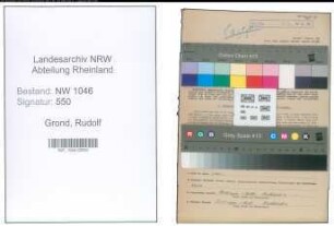Entnazifizierung Rudolf Grond , geb. 07.04.1887 (Studienrat)