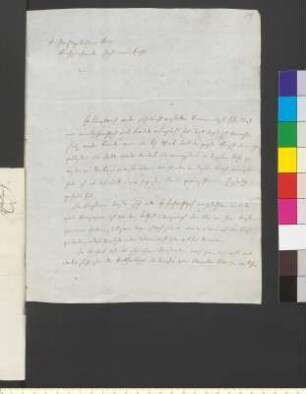 Brief von Henckel von Donnersmarck, Eleonore Maximiliane Ottilie Luise Gräfin an Goethe, Johann Wolfgang von