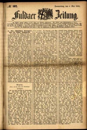 Ausgabe vom Donnerstag, den 04. Mai 1882.