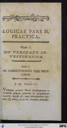 Logicae Pars II. Practica.