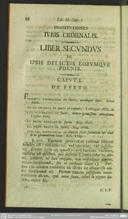 Liber Secundus, De Ipsis Delictis Eorumque Poenis