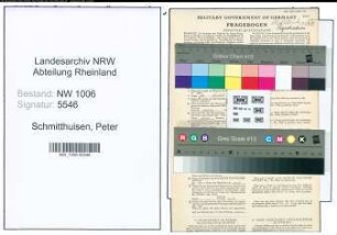 Entnazifizierung Peter Schmitthuisen , geb. 13.03.1892 (Assistent)