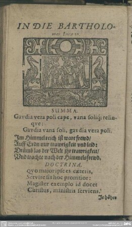 In Die Bartholomaei, Lucae 22.