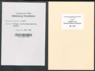 Amt Petershagen - Vogtei Windheim - Bauerschaften Rosenhagen und Raderhorst: Unterlagen der Revisionskommission