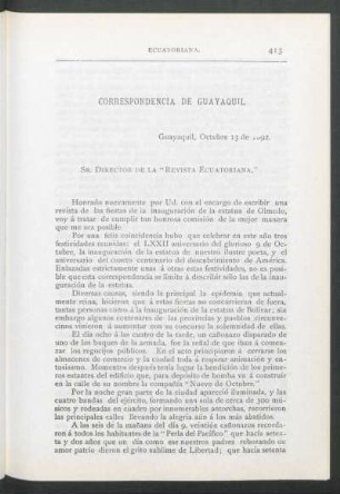 Correspondencia de Guayaquil