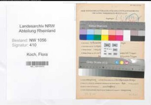 Entnazifizierung Flora Koch , geb. 12.11.1897 (Lehrerin)