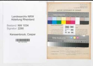 Entnazifizierung Caspar Von Kerssenbrock , geb. 00.00.0000 (Major)