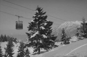 Mittenwald: Seilbahnkabine auf dem Kranzberg