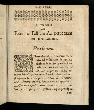 3-22, De Examine Testium Ad Perpetuam Rei Memoriam