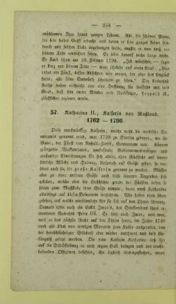 57. Katharina II., Kaiserin von Rußland. 1762-1796