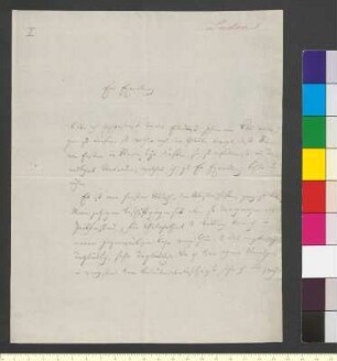 Brief von Luden, Heinrich an Goethe, Johann Wolfgang von