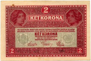 Geldschein, 2 Korona, 1919