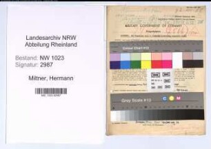 Entnazifizierung Hermann Miltner , geb. 25.12.1917 (Angest.)