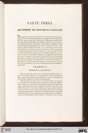 Parte terza: Descrizione dei monumenti tusculani