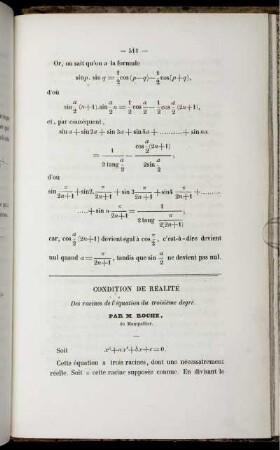 Condition de réalité.