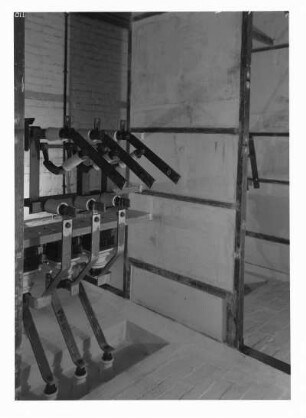Industrie-Kraftwerk. Station 5 (unten, Armaturenseite) zur Elektrizitätsversorgung des Kraftwerkes : Lauta (Niederlausitz). Industrie-Kraftwerk. Station 5 (unten, Armaturenseite) zur Elektrizitätsversorgung des Kraftwerkes