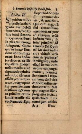 XVI. Iunii. In Festo S. Bennonis Episcopi Confessoris Et Patroni Principalis, huius civitatis Monacensis. Duplex primae classis