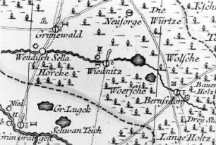 Wiednitz. Oberlausitzkarte, Schenk, 1759