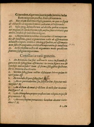 Corollaria varii generis.
