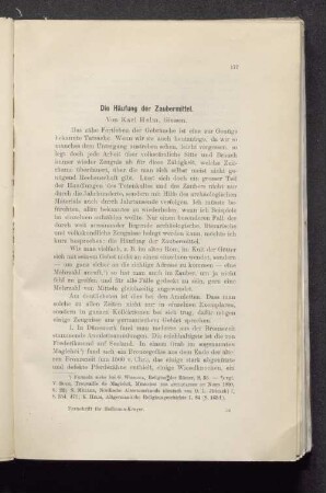 Die Häufung der Zaubermittel
