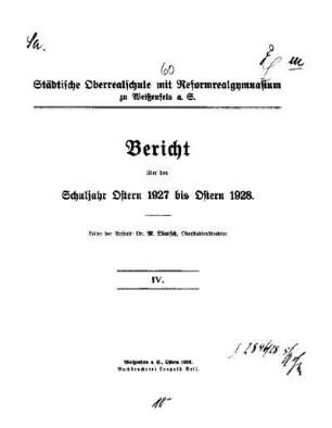 1927/28: Bericht ... - 1927/28