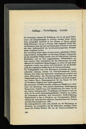 Anklage - Verteidigung - Gericht