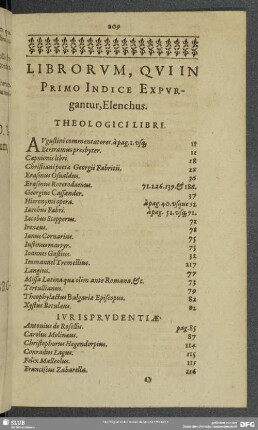 Librorum, Qui In Primo Indice Expurgantur, Elenchus