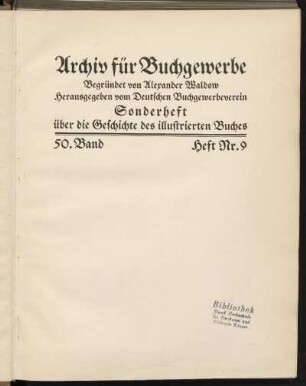 9: Sonderheft über die Geschichte des illustrierten Buches