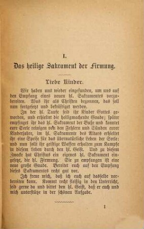 Die heilige Firmung : ein katechetischer Unterricht in neun Lehrstunden