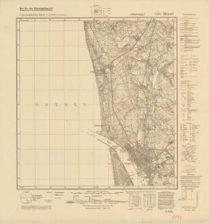 0292 Memel, Topographische Karte 1:25000 (4-cm-Karte)