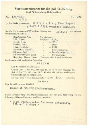 Beyerle, Hans Eugen