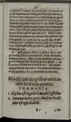 Modicum in quibus articulis Iuris non curetur. Cap. V.
