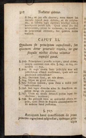 318-319, Caput XI. Quodnam sit principium cognoscendi, seu quaenam detur generalis regula, ...