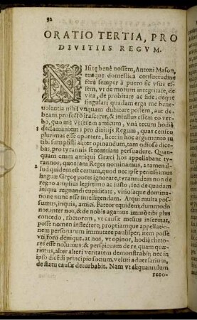 Oratio Tertia, Pro Divitiis Regum.