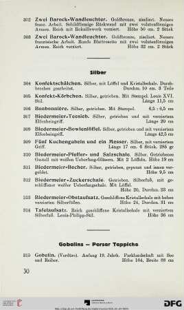 Silber (Nr. 304-314)