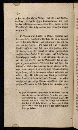292-295, Eroeffnung neuer Canaele zu Privat-Rimessen ...