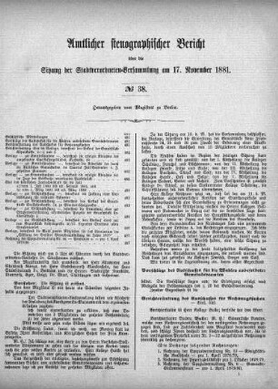 No. 38, 17. November 1881