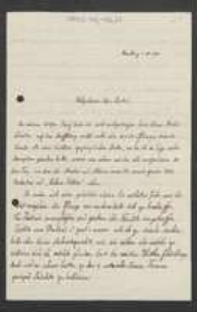 Brief von Georg Fischer an Unbekannt