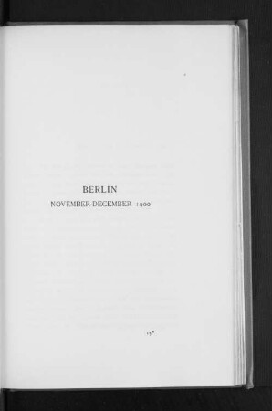 Berlin November-December 1900