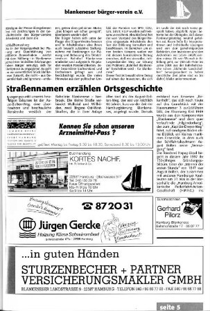 Straßennamen erzählen Geschichten